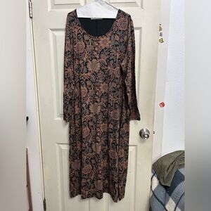 Peruvian Connections Floral Long Sleeve Dress women’s size XXL